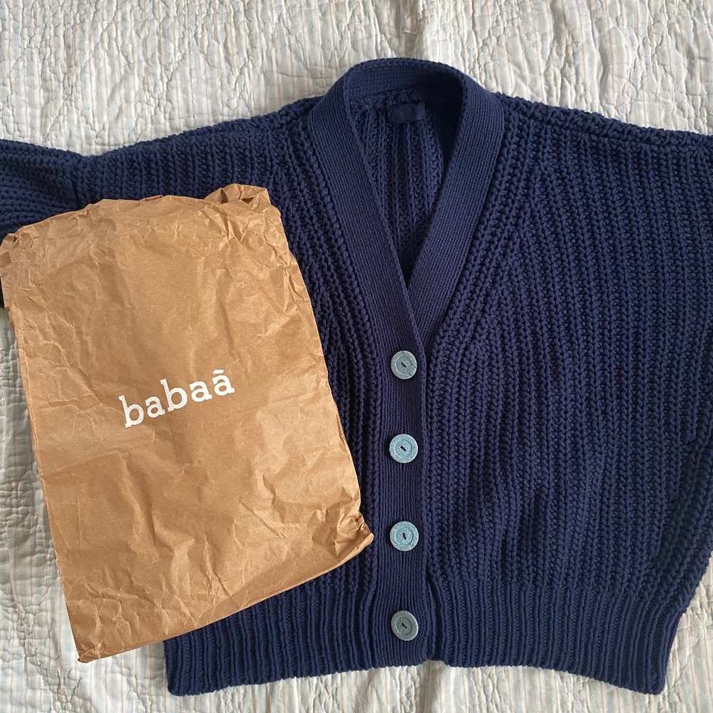 Babaa Cotton Cardigan no 18 navy